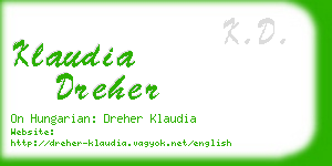 klaudia dreher business card